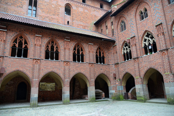 Courtyard of the Hochburg - High Castle, the oldest part of Marienburg, 1280