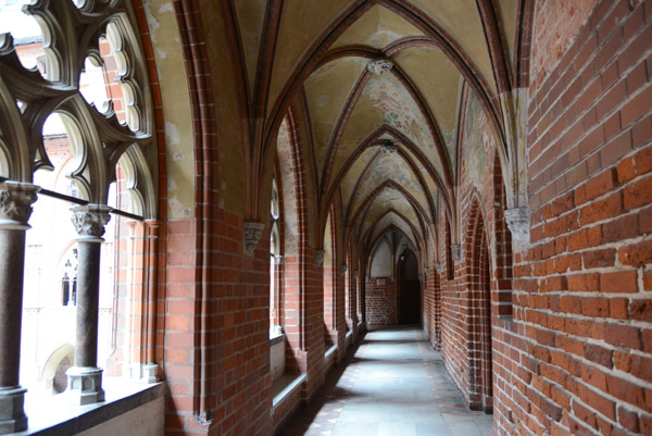 Cloister-like arcade around the courtyard of the Hochburg - High Castle, Malbork