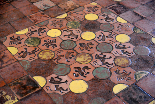 Detail of the tile floor of the Chapter House, Malbork Castle