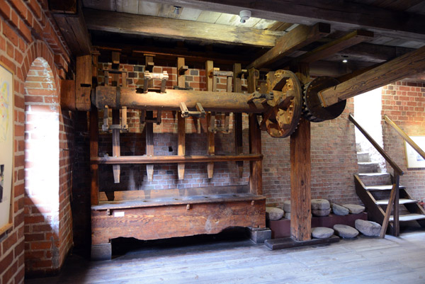 Gears in the mill of in Malbork Castle