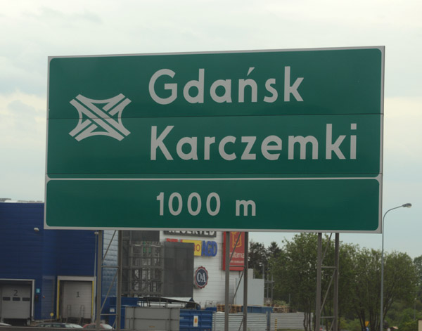 Motorway from Gdańsk Lech Wałęsa Airport to the city