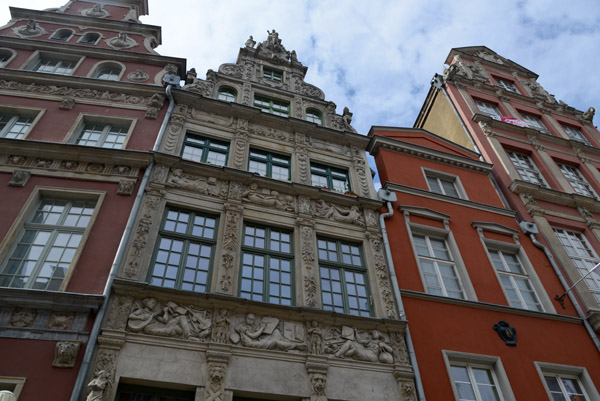 Hanseatic-style houses in the old city of Gdańsk