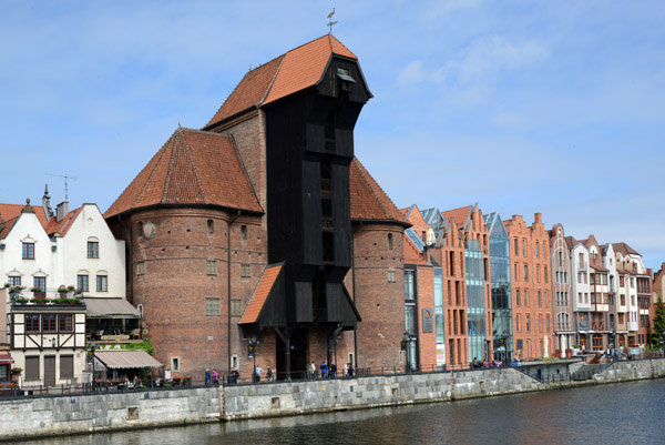 Brama Żuraw - Crane Gate, Motława River, Gdańsk