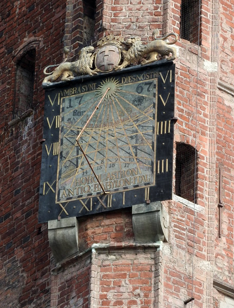 Sundial on the Old City Hall, Gdańsk