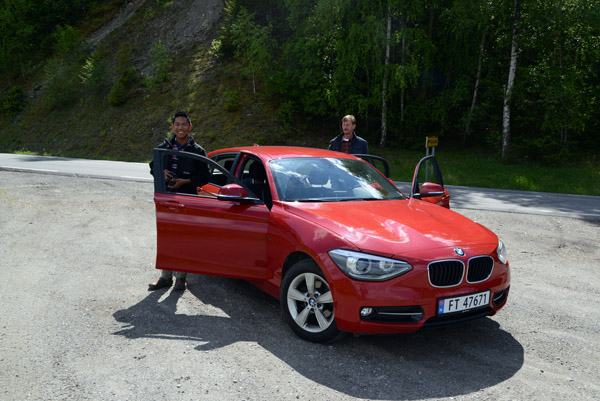 Small BMW rented in Hamar, Norway