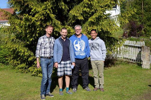 Ralph, Christian, Knut and Dennis in Gjvik (lovely Princeton sweatshirt)