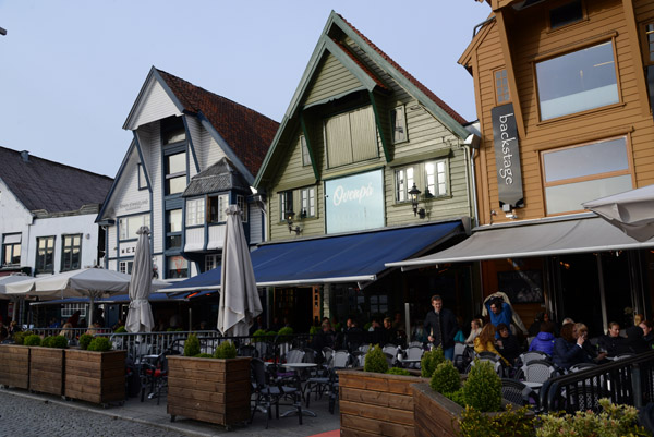 Restaurant terraces along Skagenkaien, Stavanger