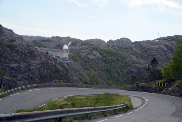 Hairpin bend on the Rv444 descending to Helleren i Jssingfjord