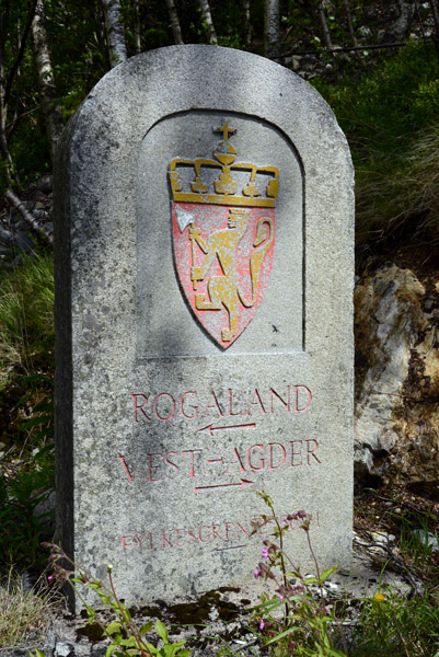 Norwegian border stone - Rogaland/Vest-Agder
