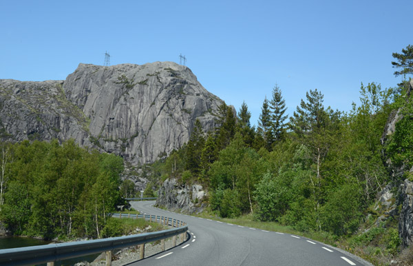 R444 on the south shore of Botnevatnet, Flekkefjord, Vest-Agder
