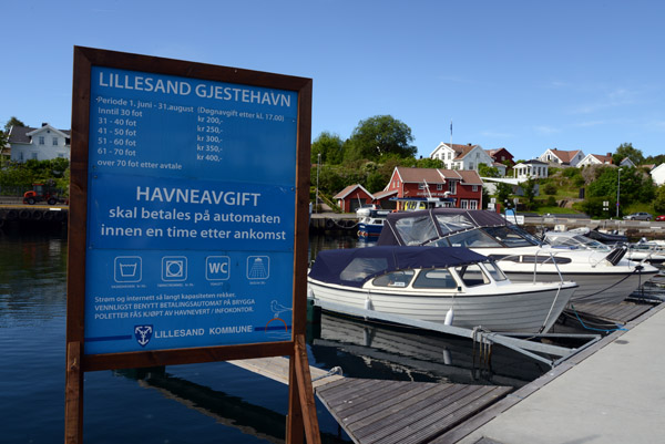 Harbor fees for Lillesand Gjestehavn