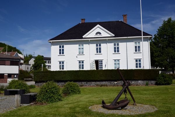 Magnificent house at Storgaten 1 in front of Grimstad's town harbor