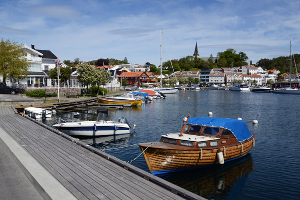 Grimstad waterfront at the end of Storgaten