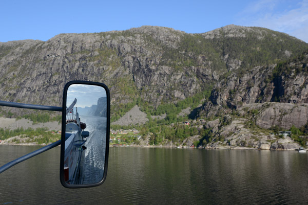 Mirror on the M/V Lysefjord