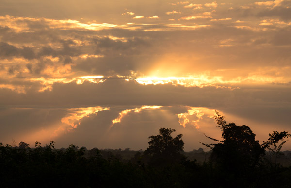 Sunrise on the morning safari at Udawalawe National Park, Sri Lanka