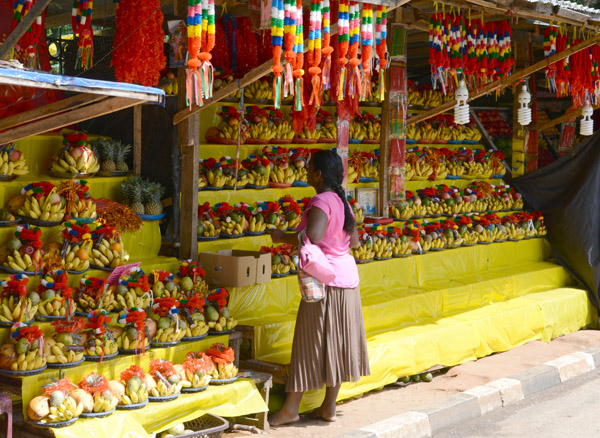 Fruit baskets at the market outside the sacred temple of Kataragama