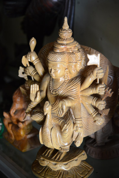 Wooden sculpture of the god of Kataragama