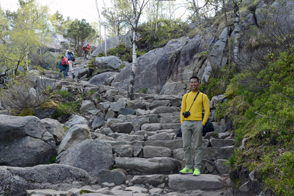 Climbing the Preikestolen Trail