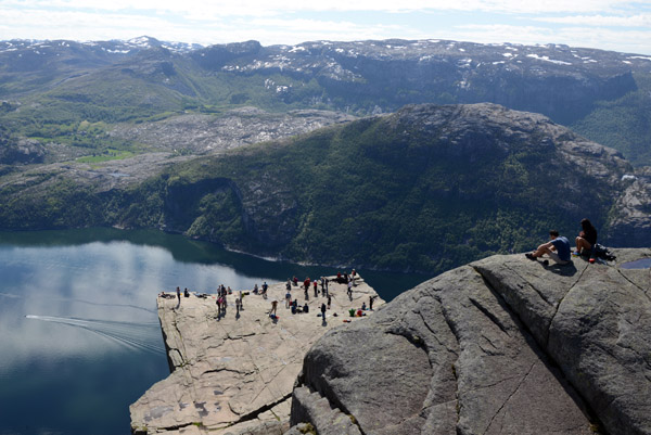 Climbing above Preikestolen, Lysefjord