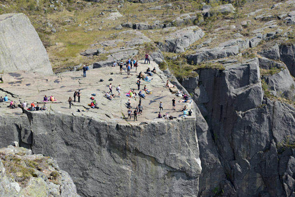 Hikers on Preikestolen - Pulpit Rock