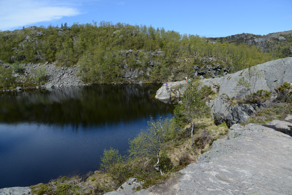 Tjdnane Lake on the return hike, Preikestolen Trail