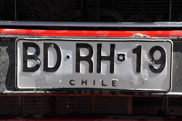 Chile license plate