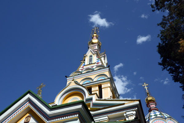 Belfry of Zenkov Cathedral at the west end of the building