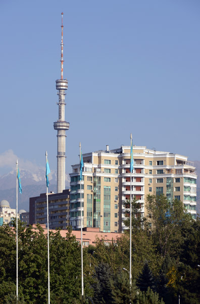 Almaty's TV Tower from Republic Square