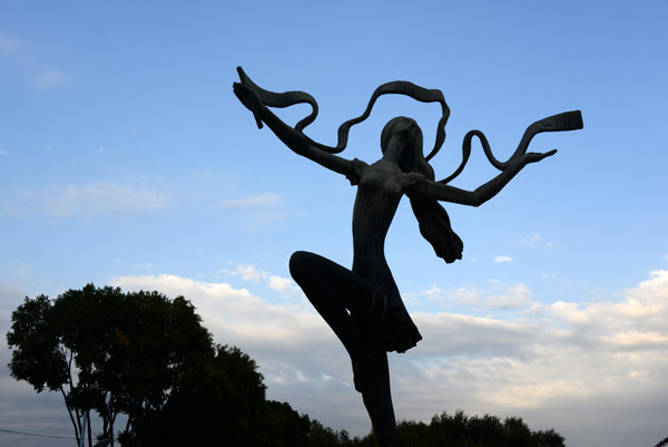 Dancing sculpture, Almaty, Kazakhstan