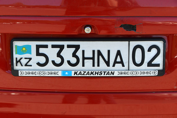 Kazakhstan license plate