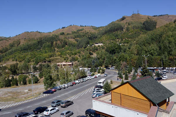 From the entrance to Medeu Stadium