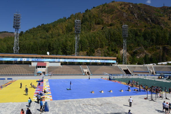 Medeu Stadium in summer