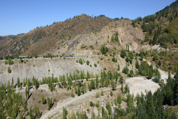 The dam above Medeu was built in 1966 to prevent devastating mudflows which hit Almaty several times in the early 20th C.