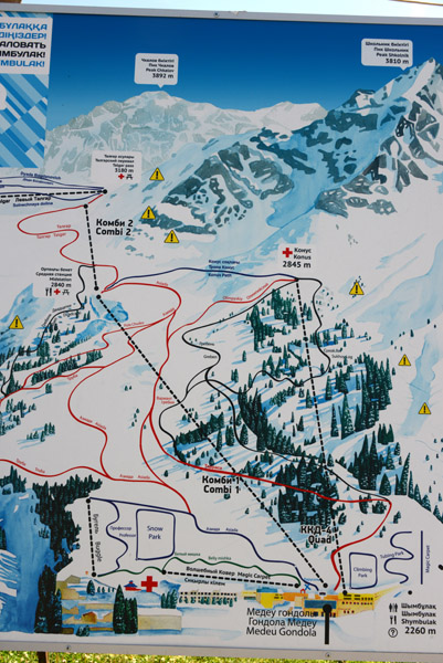 Trail and lift map, Shumbulak