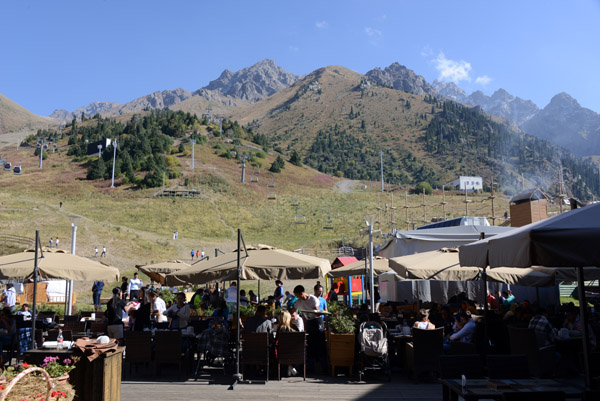 Open air dining at Shymbulak