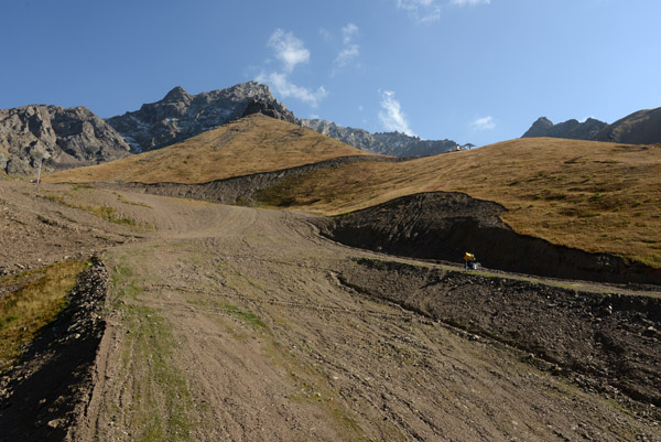 Ski piste in summer, Shymbulak