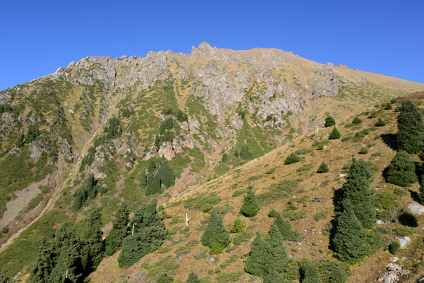 Ridge forming the eastern boundary of Shymbulak