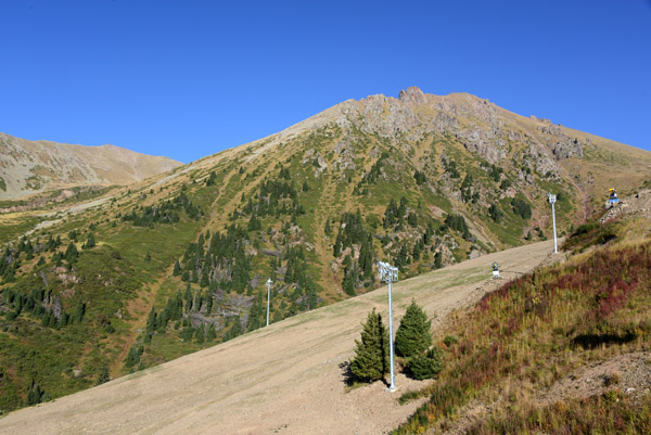 Ski piste in summer, Shymbulak