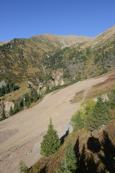 Ski piste in summer, Shymbulak