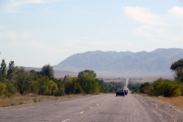 Kazakhstan Highway A351 heading east away from Almaty