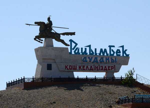 Entering the Raiymbek District of southeastern Kazakhstan