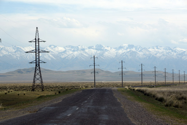 The road south from Kegen towards Kyrgyzstan