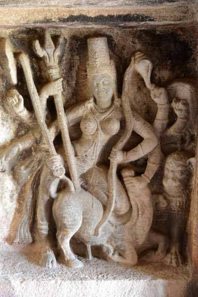 Durga spearing Mahisha, Ravanaphadi