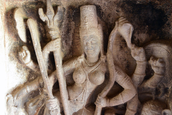 Durga spearing Mahisha, Ravanaphadi - Aihole