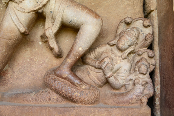 Varaha stepping on a Naga