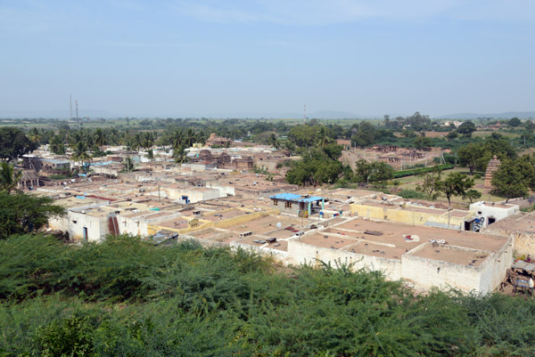 The town of Aihole from the Buddhist Temple
