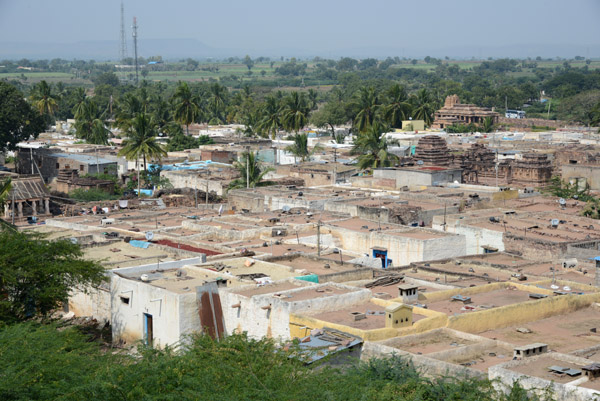 The town of Aihole from the Buddhist Temple