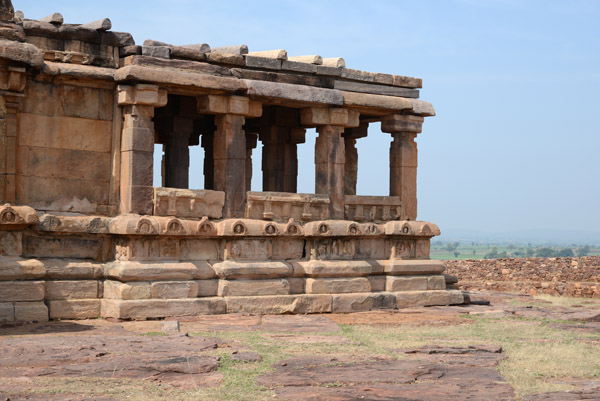 Open porch of the 7th C. Jain Temple, Meguti Hill