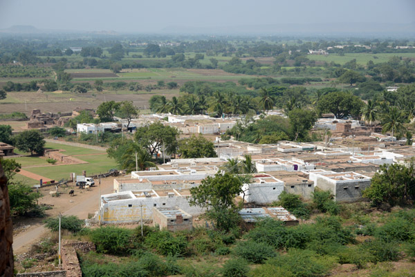 Part of Aihole Tower southwest of Meguti Hill