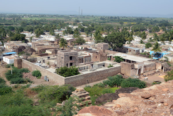 Fortress-like new construction in Aihole Town, Karnataka